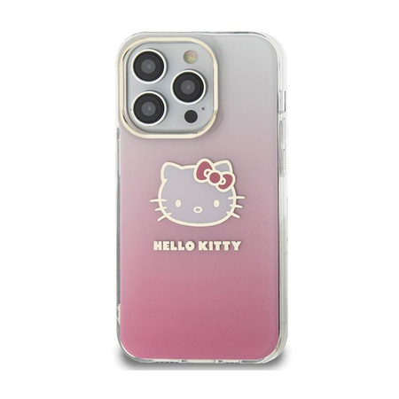 Hello Kitty IML Gradient Electrop Kitty Head - pouzdro pro iPhone 13 Pro (růžové)