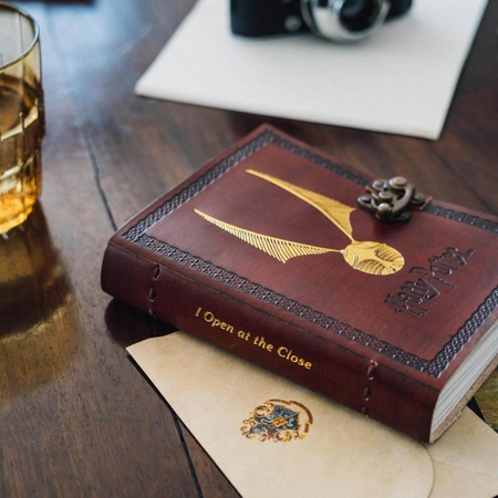 Harry Potter - Leder Notizbuch 13,5x18 cm (Braun)