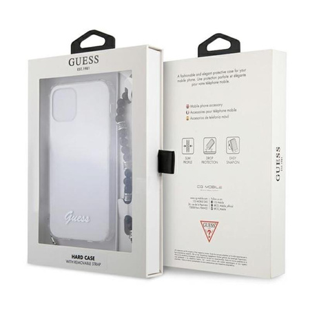 Guess Black Pearl Strap - Pouzdro iPhone 12 Pro Max (Průhledné)
