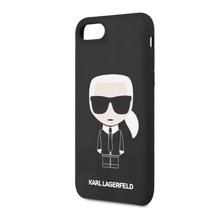 Karl Lagerfeld Fullbody Silicone Iconic - Case iPhone SE 2022 / SE 2020 / 8 / 7 (Black)