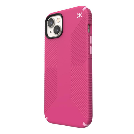 Speck Presidio2 Grip MagSafe - Non-slip iPhone 14 Plus Case (Digitalpink / Blossompink / White)