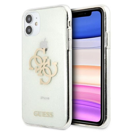 Guess Glitter 4G Big Logo - Etui iPhone 11 (przezroczysty)