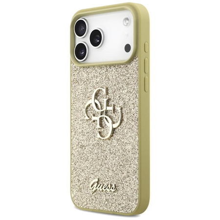ETUI DO IPHONE 17 PRO MAX ZŁOTE GUESS ORYGINALNE BROKATOWE ELEGANCKIE CASE