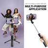 Crong SelfieGo Lite - Compact selfie stick Bluetooth tripod (black)