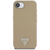 Guess Grained Triangle MagSafe - Tasche für iPhone 16e (braun)