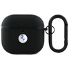 BMW Echtes Leder Silbernes Logo - AirPods 4 Tasche (schwarz)