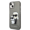 Karl Lagerfeld IML Glitter NFT Karl & Choupette - pouzdro pro iPhone 14 Plus (černé)