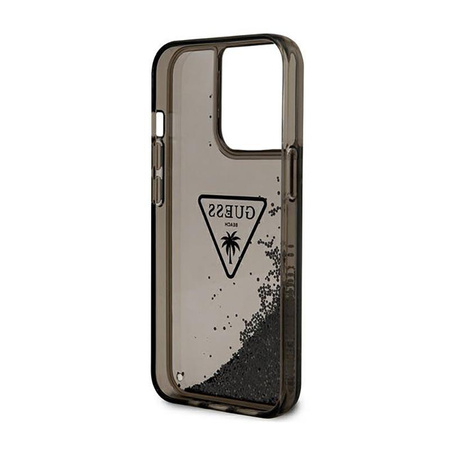 Guess Liquid Glitter Triangle Logo Case - Coque iPhone 14 Pro Max (noir)