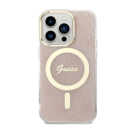 Guess 4G MagSafe - Étui pour iPhone 14 Pro (rose)