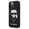 Pouzdro Karl Lagerfeld Fullbody Silicone Iconic - iPhone 12 Pro Max (černé)