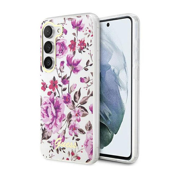 Guess Flower Collection - Etui Samsung Galaxy S23+ (blanc)