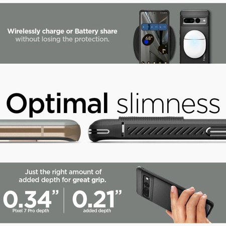 Spigen Rugged Armor - Etui do Google Pixel 7 Pro (Czarny)