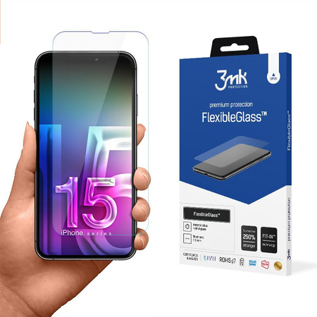 3mk FlexibleGlass - Hybridglas für das iPhone 15 Pro