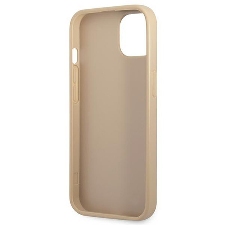 Guess Saffiano háromszög logós tok - iPhone 13 tok (bézs)