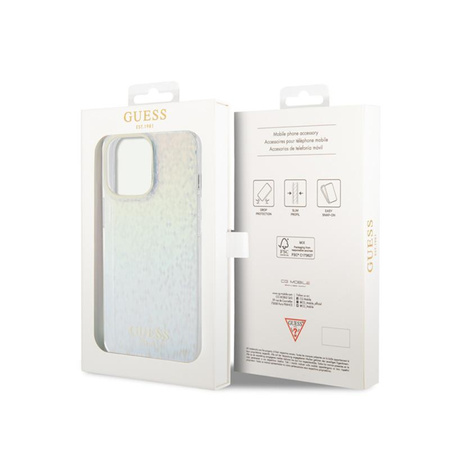 Guess IML Faceted Mirror Disco Iridescent - iPhone 15 Pro Max Tasche (Iridescent)