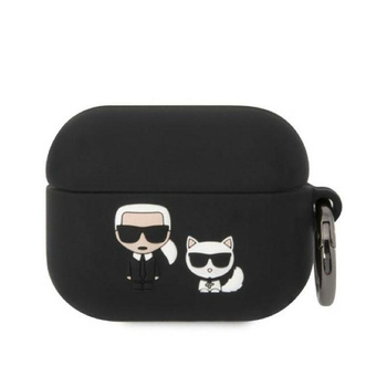 Karl Lagerfeld szilikon Karl & Choupette - AirPods Pro tok (fekete)