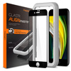 Spigen Alm Glass FC - Verre trempé pour iPhone SE (2022 / 2020) / 8 / 7 (Cadre noir)