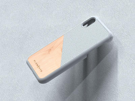 Nordic Elements Original Hel - Coque en bois pour iPhone XR (Gris clair)