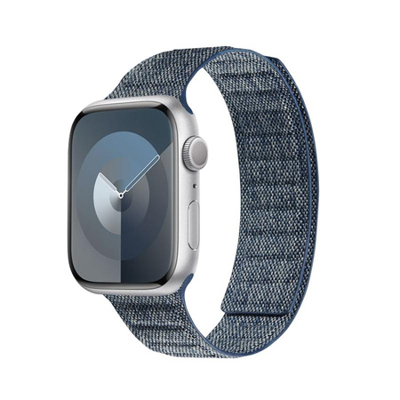 Crong Melange - Magnetisches Armband für Apple Watch 42/44/45/49 mm (blau melange)