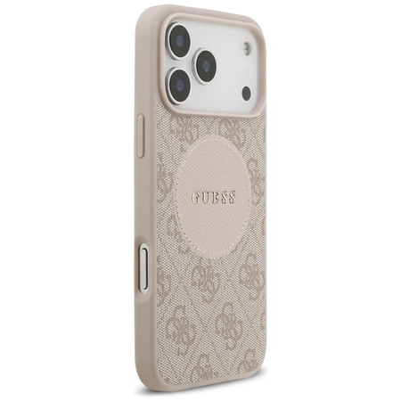 ETUI DO IPHONE 17 PRO MAX do MAGSAFE GUESS ORYGINALNE RÓŻOWE SKÓRZANE MODNE