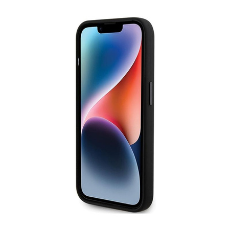 Karl Lagerfeld Silicone Ikonik Metal Pin - iPhone 15 Pro Tasche (Schwarz)