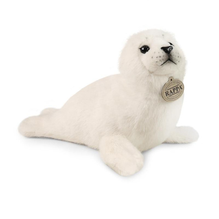 Rappa - Mascotte de phoque réaliste en peluche blanc 30 cm Respect de l'environnement