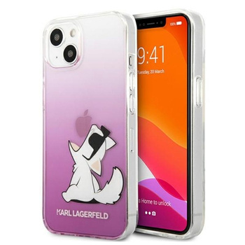 Karl Lagerfeld Choupette Fun - pouzdro pro iPhone 13 Mini (růžové)