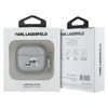 Karl Lagerfeld Monogramme Karl & Choupette Head - Étui AirPods 4 (argent)