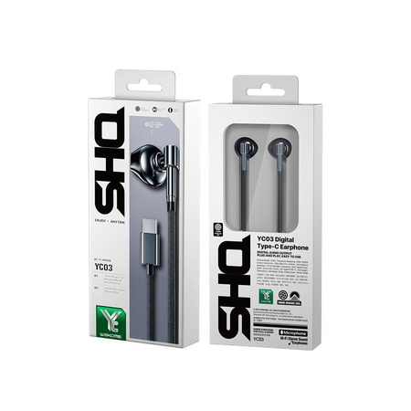 WEKOME YC03 SHQ Series - Kabelová sluchátka USB-C (tarnish)