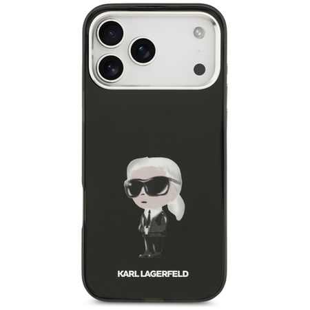Karl Lagerfeld IML Aquarelle Karl & Logo MagSafe - Custodia per iPhone 17 Pro Max (Nero)
