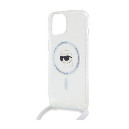 Karl Lagerfeld Crossbody IML Karl Head MagSafe - iPhone 15 / 14 / 13 Case (Transparent)