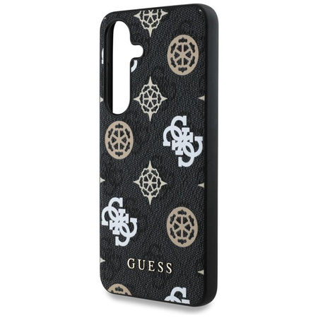 Guess 4G Printed Colored Peony Pattern MagSafe - Hülle für Samsung Galaxy S25 (schwarz)