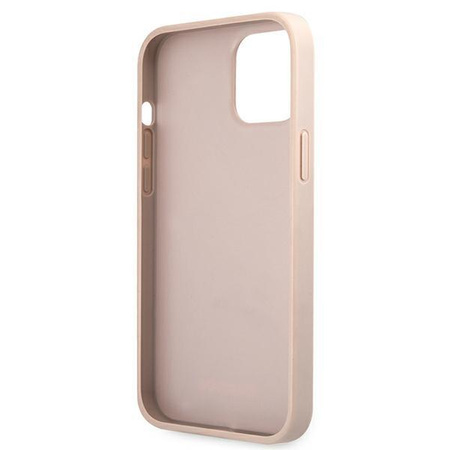 Guess 4G fém arany logó - iPhone 12 / iPhone 12 Pro tok (rózsaszín)