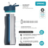 Quokka Spring - Thermoflasche aus Edelstahl mit Schnellöffnungssystem 600 ml (Ebenholz)