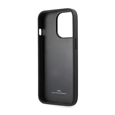 BMW Leather Hot Stamp – Etui iPhone 14 Pro (Czarny)