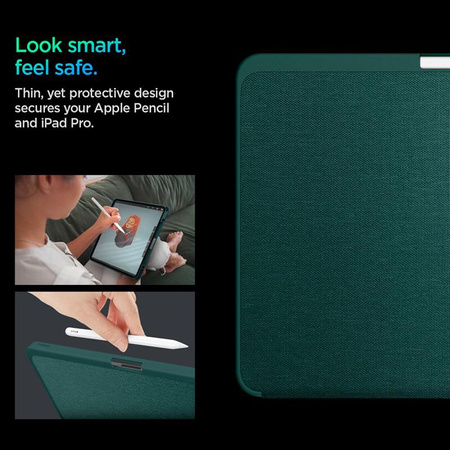 Spigen Urban Fit - Pouzdro pro iPad Pro 13" (M4, 2024) (Midnight Green)