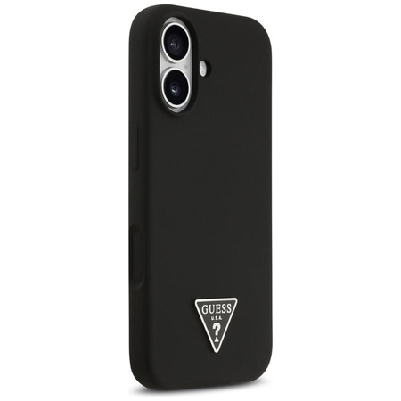 Guess Silicone Triangle Logo MagSafe - Pouzdro iPhone 17 (černý)