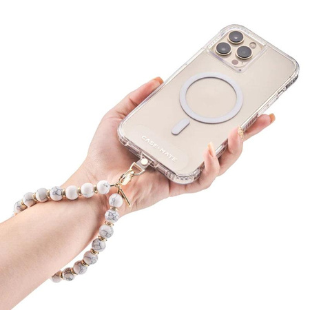 Case-Mate Beaded Phone Wristlet - Uniwersalna smyczka do telefonu (White Marble)