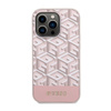 Guess GCube Stripes MagSafe - Case for iPhone 14 Pro (Pink)