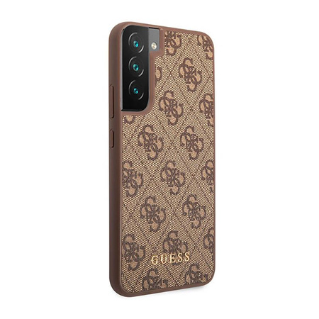 Guess 4G Metal Logo - Etui Samsung Galaxy S23 (brązowy)