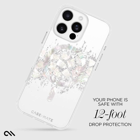 Case-Mate Karat MagSafe - Case for iPhone 16 Pro Max with Pearl Inlay (A Touch of Pearl)