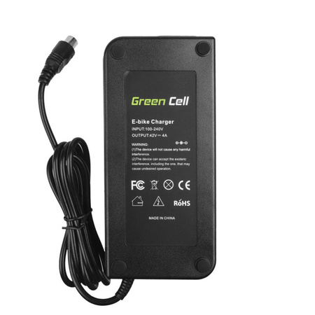 Green Cell - 42V 4A (RCA) Ladegerät für 36V Elektrofahrrad Akku