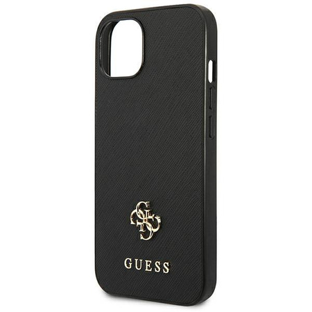 Guess Saffiano 4G Small Metal Logo - iPhone 13 mini Tasche (schwarz)