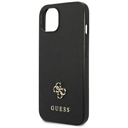 Guess Saffiano 4G Small Metal Logo – Etui iPhone 13 (czarny)