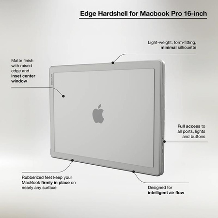 Incase Edge Hardshell Case - Kryt MacBook Pro 16" (M4/M3/M2/M1/2024-2021) (Průhledný)