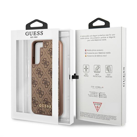 Guess 4G Metal Gold Logo - Samsung Galaxy S22 Case (brown)