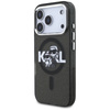 Karl Lagerfeld IML Glitter Karl & Choupette Sketch Logo MagSafe - iPhone 17 Pro tok (fekete)