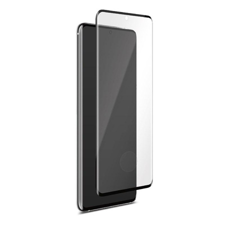 PURO Premium Full Edge Tempered Glass Case Friendly - Gehärtetes Displayschutzglas für Samsung Galaxy S20 (schwarzer Rahmen)