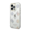 Guess Peony Glitter tok - iPhone 14 Pro Max tok (átlátszó)