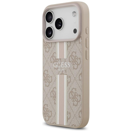 Guess 4G Printed Stripes MagSafe - Pouzdro iPhone 17 Pro (růžové)